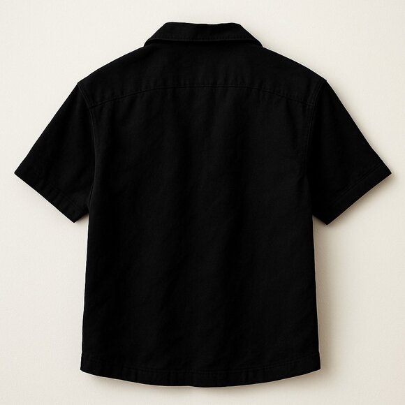 Streetwear Society Black Button-Up Shirt - Short Sleeves (Small) - Picture 2 of 2